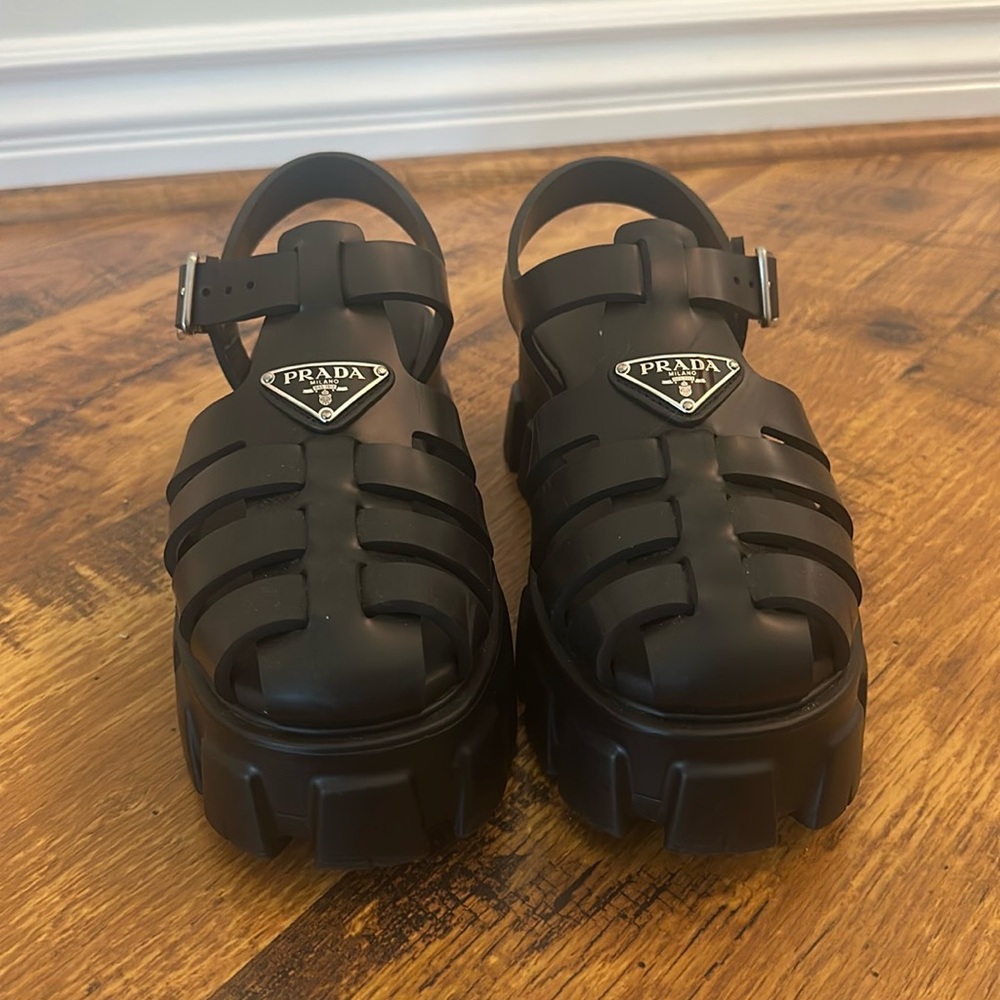 Prada Rubber Monolith sandals